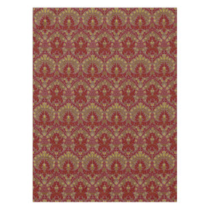 Antike rote Gold William Morris Herbstblumen Tischdecke