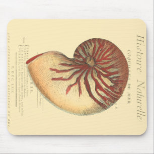 Antike rote Meeresschnecke Mousepad