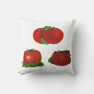 Antike rote reife Tomaten Lebensmittel, Obst, Gemü Kissen