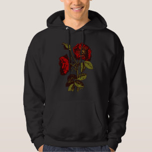 Antike Rote Rose Hoodie