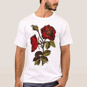 Antike Rote Rose T-Shirt