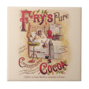 Antike Rotkäppchen viktorianische Kakao Werbung Fliese