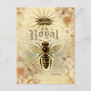 Antike Royal Bee Postkarte