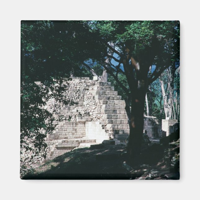 Antike Ruinen der Kultur der Copan Honduras Maya Magnet (Vorne)