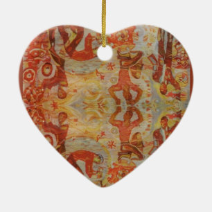 Antike rumänische Stickerei, traditionelles Design Keramikornament