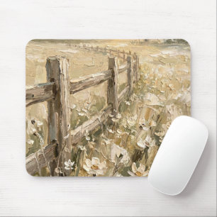 Antike rustikale Bauernhaus-Landschafts-Mauspad Mousepad