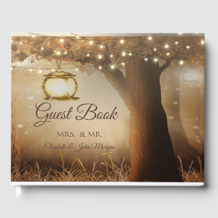Antike Rustikale Baum Hochzeit Gästebuch
