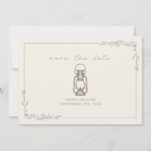 Antike Rustikale Laterne Amethyst Hochzeit Save The Date