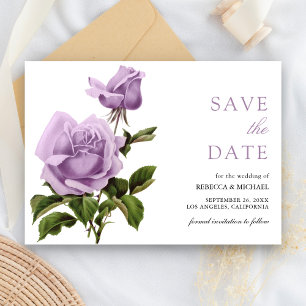 Antike Rustikale Verstaubte Lila Rose Blumenhochze Save The Date