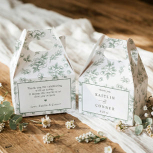 Antike Sage-Grün viktorianische Blumenhochzeit auf Geschenkschachtel