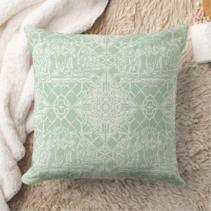 Antike Sage-Toile mit klassischen Figuren Kissen