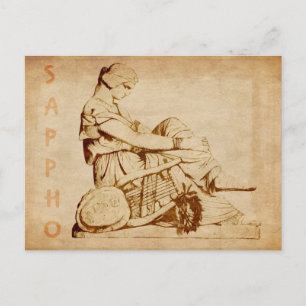 Antike Sappho-Postkarte Postkarte