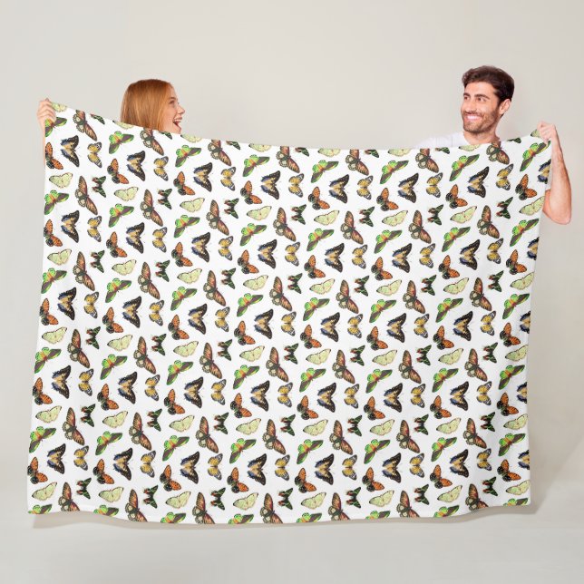 Antike Schmetterlinge Fleecedecke (Beispiel)