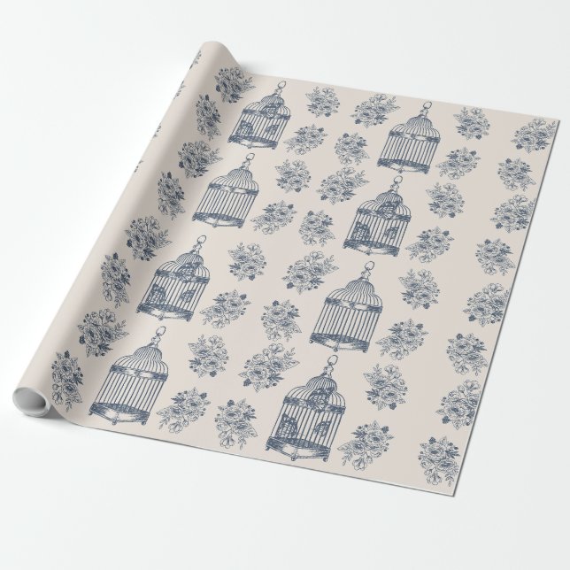 Antike Schmetterlinge und Flora Geschenkpapier (Ungerollt)