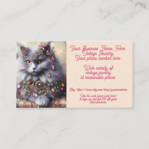 Antike Schmuck Nebelung Katzen Shop Verkauf Etsy Visitenkarte