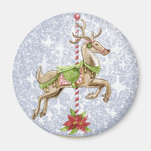 Antike Schneekugel Magnet (Vorne)