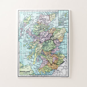 Antike Schottlandkarte Puzzle