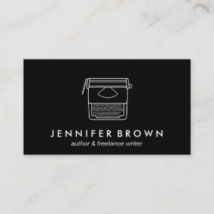 Antike Schreibmaschine Autor Blogger Freiberufler Visitenkarte