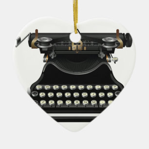 Antike Schreibmaschine Keramikornament