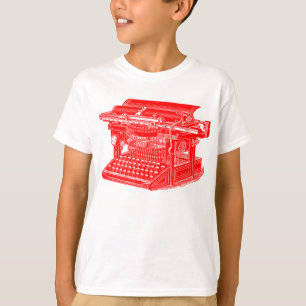 Antike Schreibmaschine - Rot T-Shirt