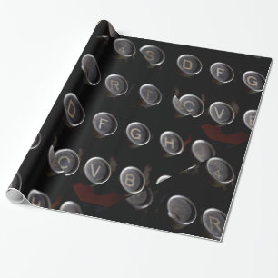 Antike Schreibmaschinentasten Geschenkpapier