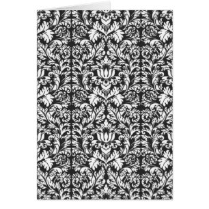 Antike Schwarz-Weiß-Damask-Lace-Brokat