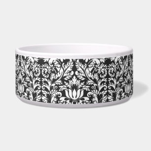 Antike Schwarz-Weiß-Damask-Lace-Brokat Napf