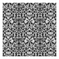 Antike Schwarz-Weiß-Damask-Lace-Brokat