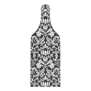 Antike Schwarz-Weiß-Damask-Lace-Brokat Schneidebrett