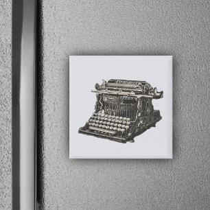 Antike schwarze Vintage-Schreibmaschine im alten S Magnet