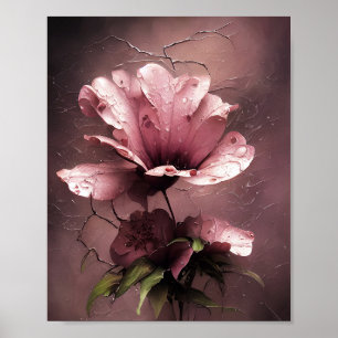 Antike shabby chic rosa Rose Poster
