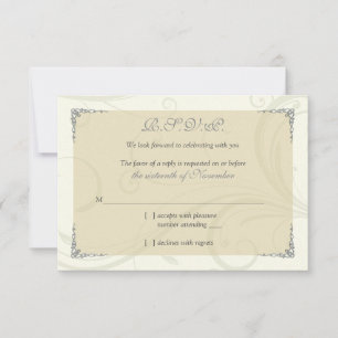 Antike Silber Gold keltische Knoten Hochzeitsantwo RSVP Karte
