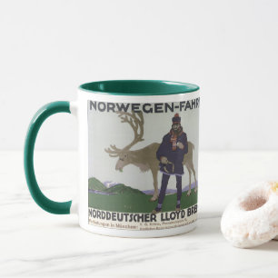 Antike skandinavische Reise nach Norwegen Mann Ren Tasse