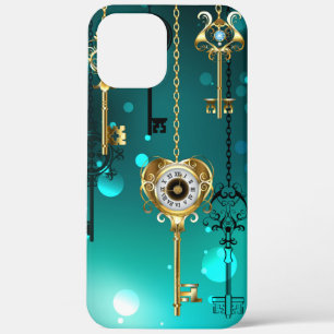 Antike Skeleton Keys on Green Background Case-Mate iPhone Hülle