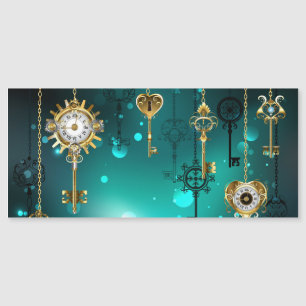 Antike Skeleton Keys on Green Background Magneteinladung