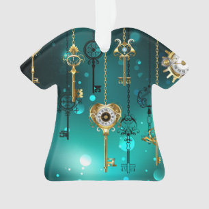 Antike Skeleton Keys on Green Background Ornament