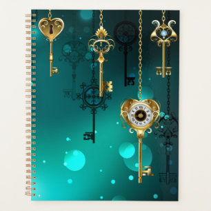 Antike Skeleton Keys on Green Background Planer