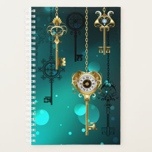 Antike Skeleton Keys on Green Background Planer