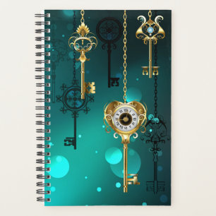 Antike Skeleton Keys on Green Background Planer