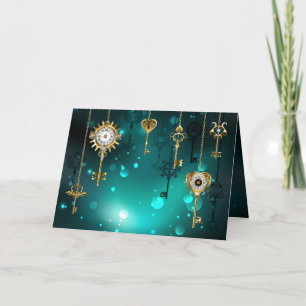 Antike Skeleton Keys on Green Background Programm