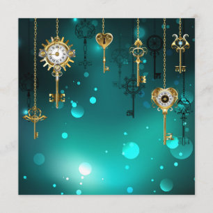 Antike Skeleton Keys on Green Background Programm