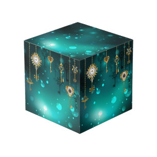 Antike Skeleton Keys on Green Background Würfel