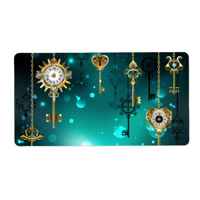 Antike Skeletttasten auf grünem Hintergrund (Vorne)