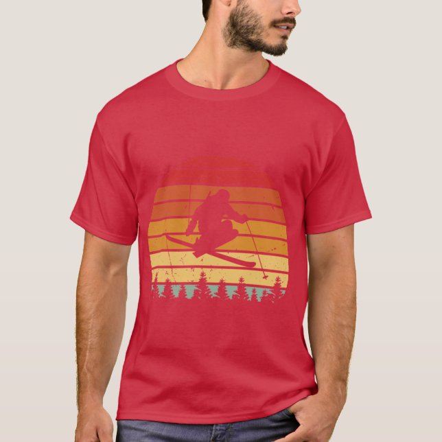 Antike Skier Jungen T-Shirt (Vorderseite)