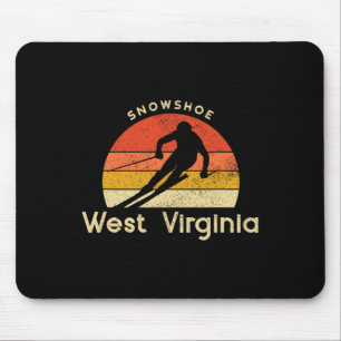 Antike Skischuhe West Virginia Berg  Mousepad