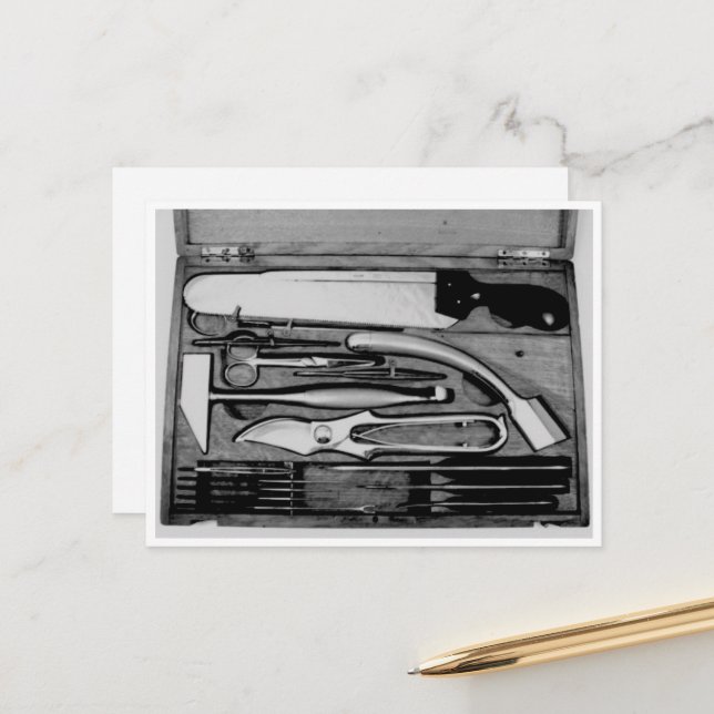 Antike Skull Clamp Fotografie Oddity Postcard Postkarte (Vorderseite/Rückseite Beispiel)