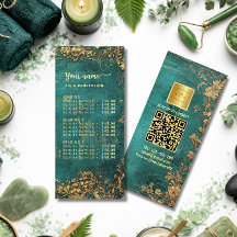 Antike Smaragdgrün-Gold-Preisliste