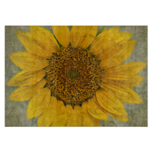 Antike Sonnenblume Glas Schneidbrett Schneidebrett