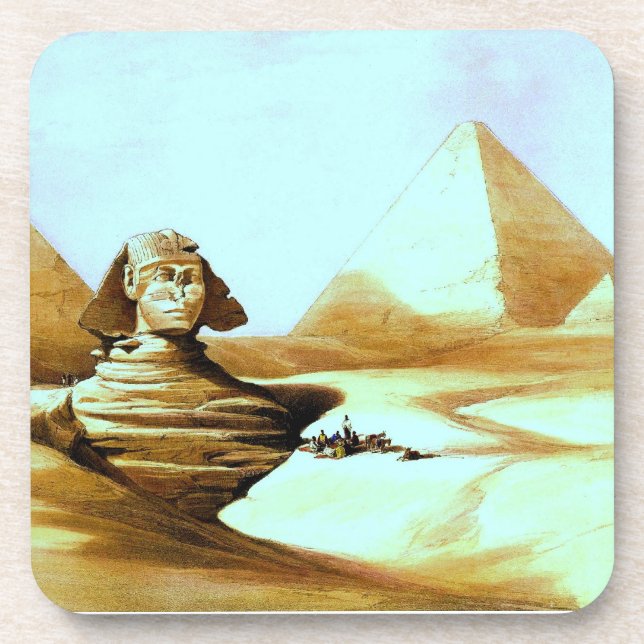 Antike Sphinx Getränkeuntersetzer (Vorderseite)