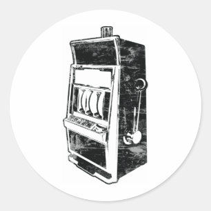 Antike Spielautomaten Runder Aufkleber